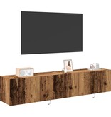 VidaXL TV Wandkast 2 pcs Oud Hout 80 x 35 x 31 cm Bewerkt hout