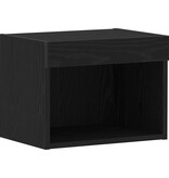 VidaXL Tv-meubelset Zwart Eiken 40 x 30 x 30 cm Bewerkt hout