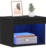 VidaXL Tv-meubelset Zwart Eiken 40 x 30 x 30 cm Bewerkt hout