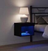 VidaXL Tv-meubelset Zwart Eiken 40 x 30 x 30 cm Bewerkt hout