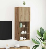 VidaXL Tv-meubelset Artisan Eiken 40,5 x 30 x 102 cm Bewerkt hout