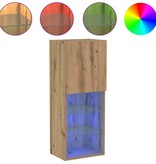 VidaXL Tv-meubelset Artisan Eiken 40,5 x 30 x 102 cm Bewerkt hout