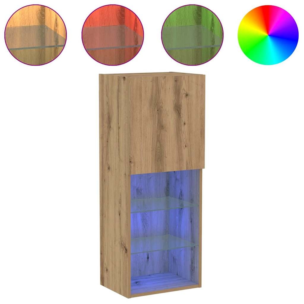 VidaXL Tv-meubelset Artisan Eiken 40,5 x 30 x 102 cm Bewerkt hout