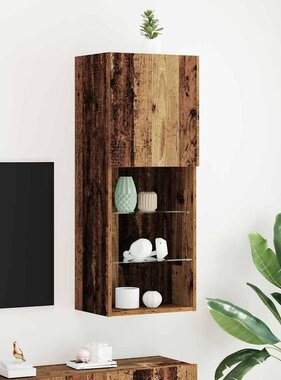 VidaXL Tv-meubelset Oud Hout 40,5 x 30 x 102 cm Bewerkt hout