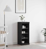 VidaXL Dressoir Zwart eiken 41 x 37 x 100 cm Bewerkt hout