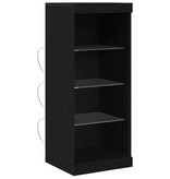 VidaXL Dressoir Zwart eiken 41 x 37 x 100 cm Bewerkt hout