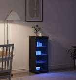 VidaXL Dressoir Zwart eiken 41 x 37 x 100 cm Bewerkt hout