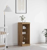 VidaXL Dressoir artisanaal eikenkleurig 41 x 37 x 100 cm Bewerkt hout