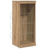 VidaXL Dressoir artisanaal eikenkleurig 41 x 37 x 100 cm Bewerkt hout