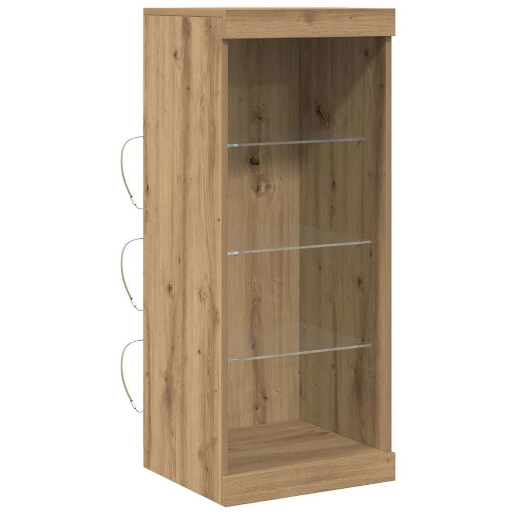 VidaXL Dressoir artisanaal eikenkleurig 41 x 37 x 100 cm Bewerkt hout