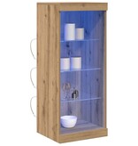 VidaXL Dressoir artisanaal eikenkleurig 41 x 37 x 100 cm Bewerkt hout