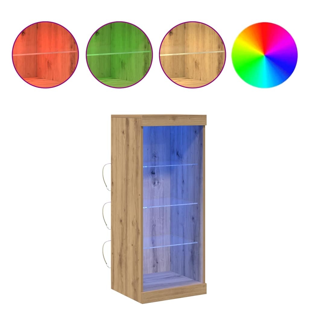 VidaXL Dressoir artisanaal eikenkleurig 41 x 37 x 100 cm Bewerkt hout