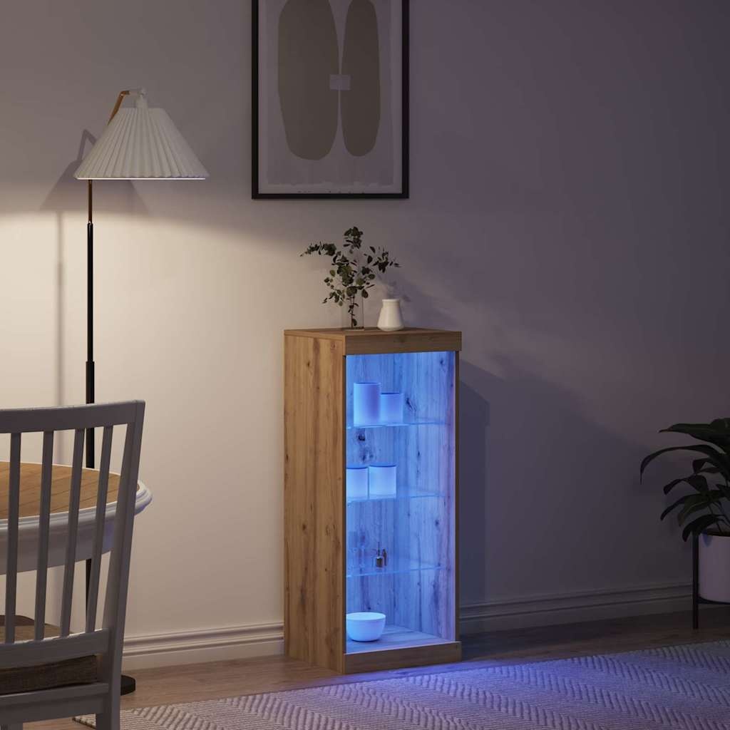 VidaXL Dressoir artisanaal eikenkleurig 41 x 37 x 100 cm Bewerkt hout