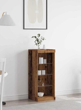 VidaXL Dressoir Oud hout 41 x 37 x 100 cm Bewerkt hout