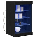 VidaXL Dressoir Zwart Eiken 41 x 37 x 67 cm Bewerkt hout