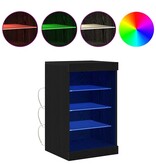 VidaXL Dressoir Zwart Eiken 41 x 37 x 67 cm Bewerkt hout