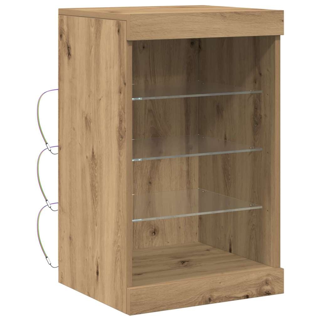 VidaXL Dressoir artisanaal eikenkleurig 41 x 37 x 67 cm Bewerkt hout