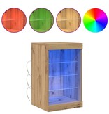 VidaXL Dressoir artisanaal eikenkleurig 41 x 37 x 67 cm Bewerkt hout