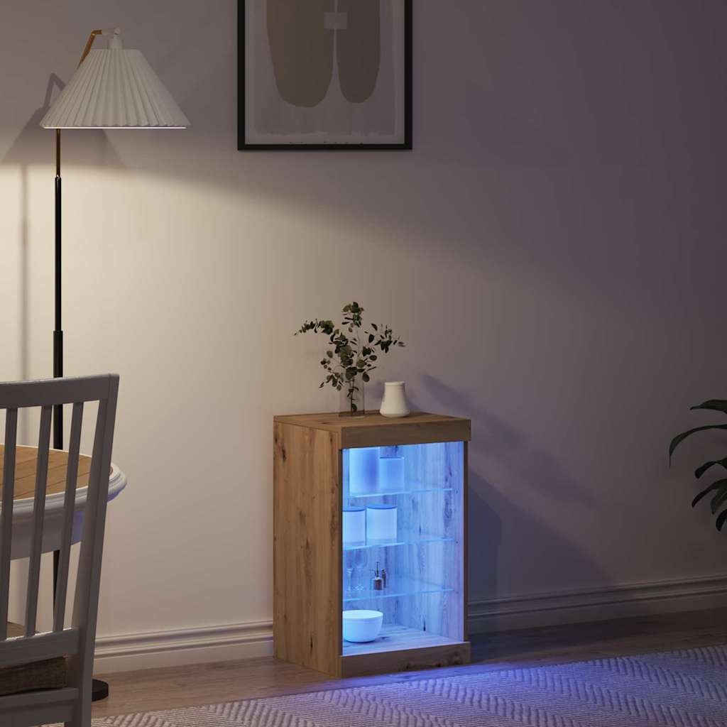 VidaXL Dressoir artisanaal eikenkleurig 41 x 37 x 67 cm Bewerkt hout