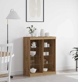 VidaXL Dressoir artisanaal eikenkleurig 41 x 37 x 100 cm Bewerkt hout