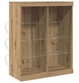 VidaXL Dressoir artisanaal eikenkleurig 41 x 37 x 100 cm Bewerkt hout
