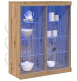 VidaXL Dressoir artisanaal eikenkleurig 41 x 37 x 100 cm Bewerkt hout