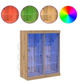 VidaXL Dressoir artisanaal eikenkleurig 41 x 37 x 100 cm Bewerkt hout