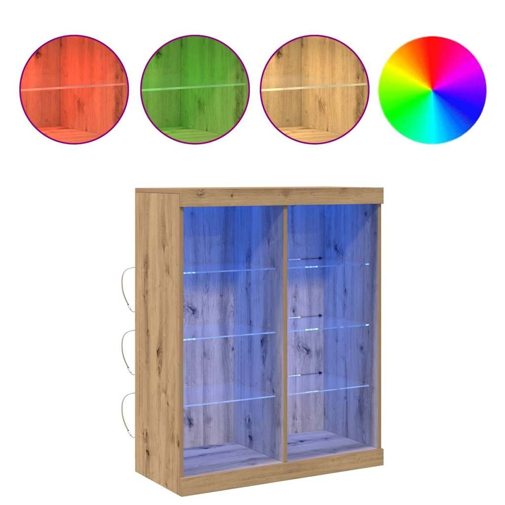 VidaXL Dressoir artisanaal eikenkleurig 41 x 37 x 100 cm Bewerkt hout