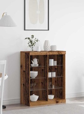 VidaXL Dressoir Oud hout 41 x 37 x 100 cm Bewerkt hout