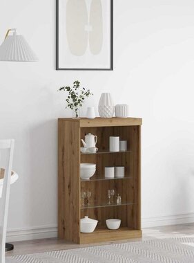 VidaXL Dressoir artisanaal eikenkleurig 60.5 x 37 x 100 cm