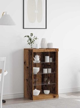 VidaXL Dressoir Oud hout 60.5 x 37 x 100 cm Bewerkt hout
