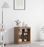 VidaXL Dressoir artisanaal eikenkleurig 60.5 x 37 x 67 cm Bewerkt hout