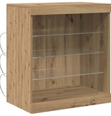 VidaXL Dressoir artisanaal eikenkleurig 60.5 x 37 x 67 cm Bewerkt hout