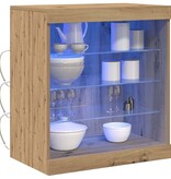 VidaXL Dressoir artisanaal eikenkleurig 60.5 x 37 x 67 cm Bewerkt hout