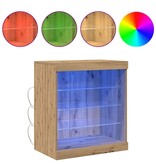 VidaXL Dressoir artisanaal eikenkleurig 60.5 x 37 x 67 cm Bewerkt hout