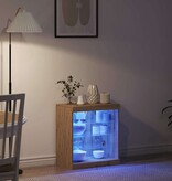 VidaXL Dressoir artisanaal eikenkleurig 60.5 x 37 x 67 cm Bewerkt hout