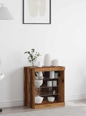 VidaXL Dressoir Oud hout 60.5 x 37 x 67 cm Bewerkt hout