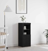 VidaXL Dressoir Zwart eiken 41 x 37 x 100 cm Bewerkt hout