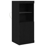 VidaXL Dressoir Zwart eiken 41 x 37 x 100 cm Bewerkt hout