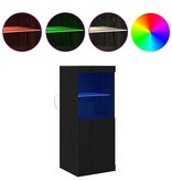 VidaXL Dressoir Zwart eiken 41 x 37 x 100 cm Bewerkt hout