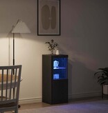 VidaXL Dressoir Zwart eiken 41 x 37 x 100 cm Bewerkt hout