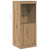 VidaXL Dressoir artisanaal eikenkleurig 41 x 37 x 100 cm Bewerkt hout