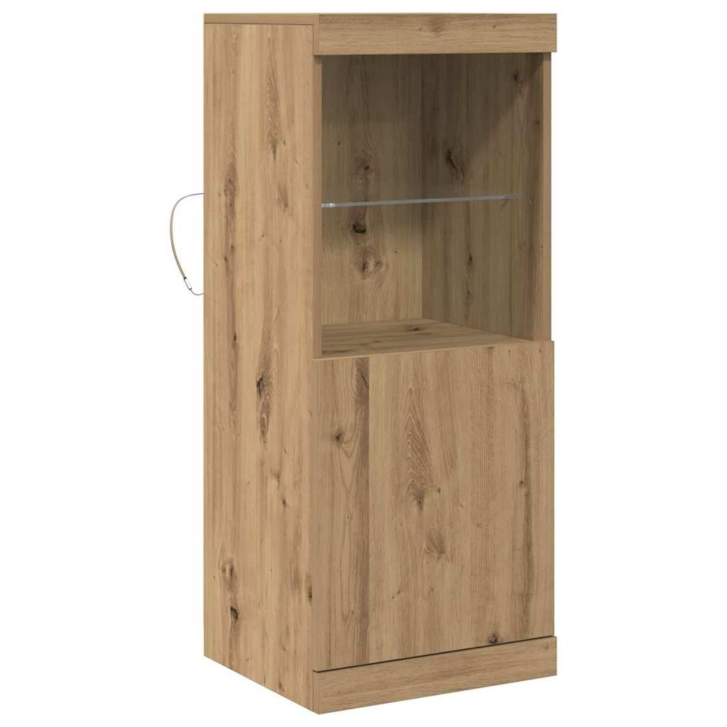 VidaXL Dressoir artisanaal eikenkleurig 41 x 37 x 100 cm Bewerkt hout