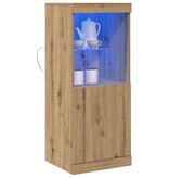 VidaXL Dressoir artisanaal eikenkleurig 41 x 37 x 100 cm Bewerkt hout