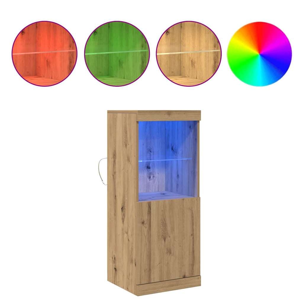 VidaXL Dressoir artisanaal eikenkleurig 41 x 37 x 100 cm Bewerkt hout