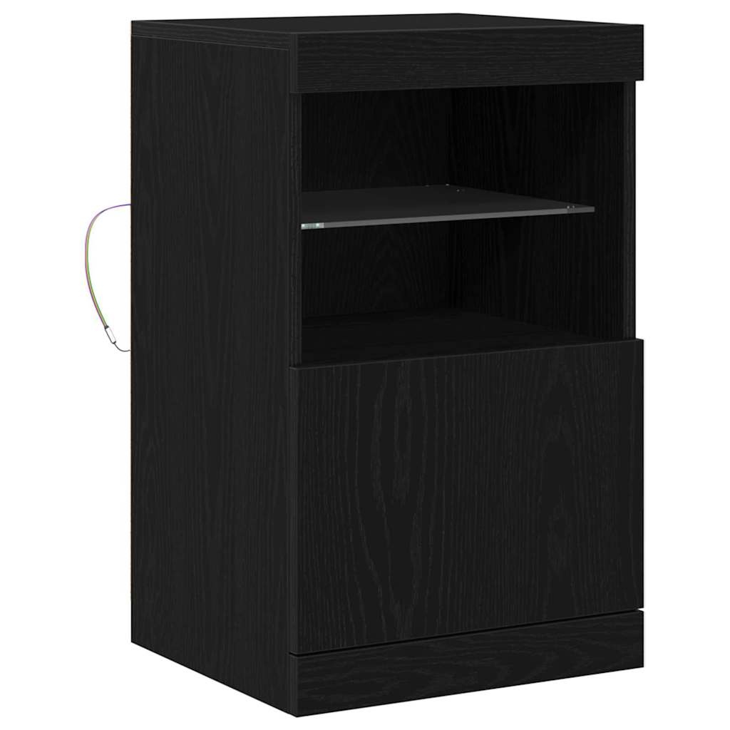 VidaXL Dressoir Zwart eiken 41 x 37 x 67 cm Bewerkt hout