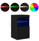 VidaXL Dressoir Zwart eiken 41 x 37 x 67 cm Bewerkt hout