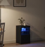 VidaXL Dressoir Zwart eiken 41 x 37 x 67 cm Bewerkt hout