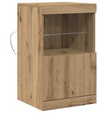 VidaXL Dressoir artisanaal eikenkleurig 41 x 37 x 67 cm Bewerkt hout