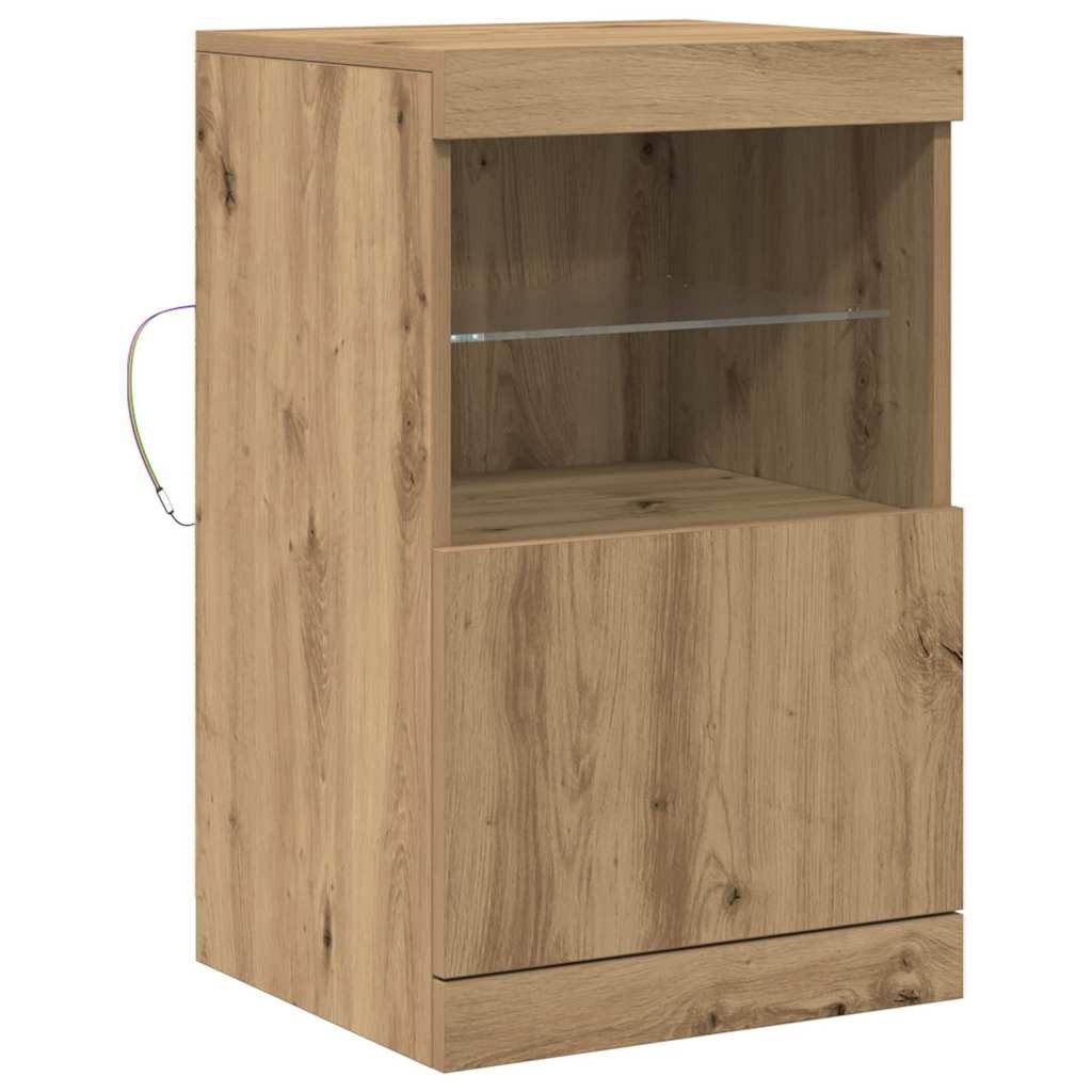 VidaXL Dressoir artisanaal eikenkleurig 41 x 37 x 67 cm Bewerkt hout